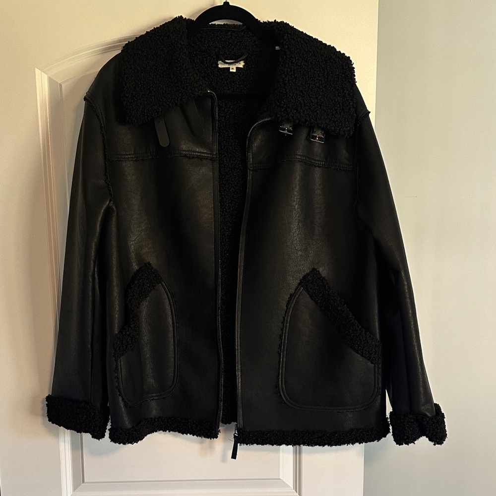 Black Shearling Women's Jacket